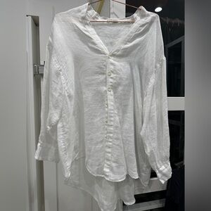 Vitamin A Linen Button Down